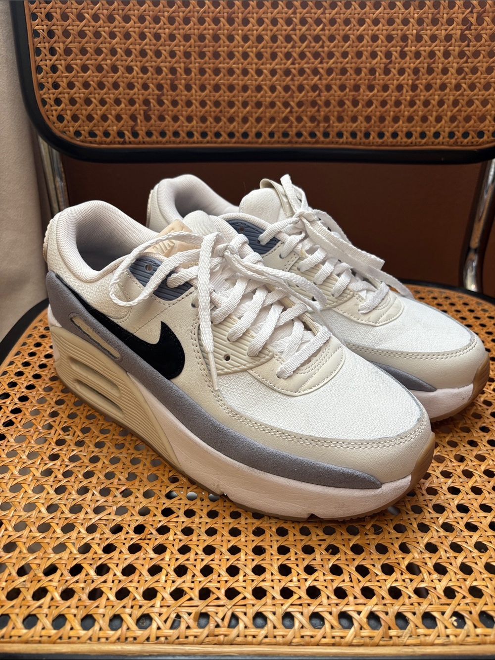 Nike Air Max 90 White, Gray & Black Air Max Sneakers